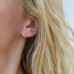 0.14 CT Baguette Amethyst Lab Made Diamond- February Birthstone Earrings 6