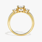 Stunning 1.0-2.0 CT Oval Moissanite Engagement Ring with Tree Stone Design 3