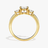 Stunning 1.0-2.0 CT Oval Moissanite Engagement Ring with Tree Stone Design 3