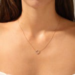 0.30 CT Round Moissanite Diamond Good Luck Pendant Necklace in Solid Gold 4