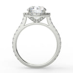 Stunning 2.0 CT Round Moissanite Engagement Ring with Halo & Pave Design 6
