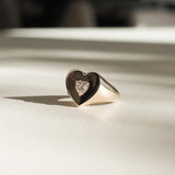 Stunning 0.5 CT Heart Moissanite Engagement Ring With Solitaire Design 1