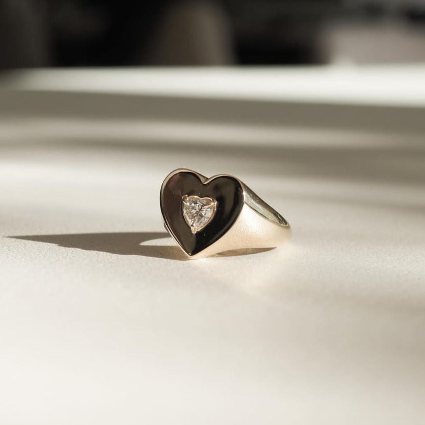 Stunning 0.5 CT Heart Moissanite Engagement Ring With Solitaire Design 1