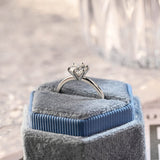 Stunning 1.0 CT Round Moissanite Engagement Ring with Solitaire Design 4
