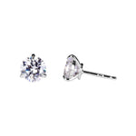 Round Cut Cubic Zirconia in 925 Sterling Silver Earrings 4