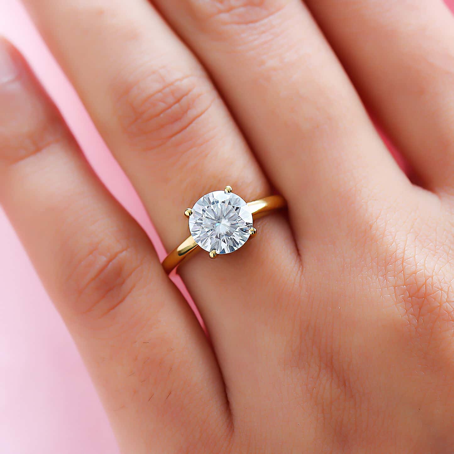 Round Cut Solitaire Style Cubic Zirconia in 925 Sterling Silver Jewelry 2
