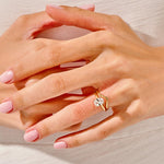 1.50 CT Oval Cut Moissanite Solitaire Bridal Ring Set with Plain Wedding Bands 5