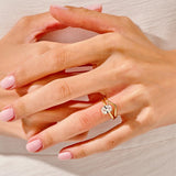 1.50 CT Oval Cut Moissanite Solitaire Bridal Ring Set with Plain Wedding Bands 5