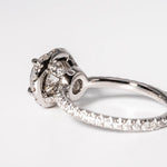 Stunning 1.0 CT Round Shape Moissanite Engagement Ring with Halo & Pave Design 6