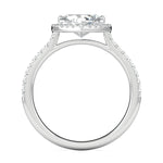 Stunning 0.5 CT Heart Moissanite Engagement Ring With Halo & Pave Design 3