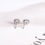 1.20 TCW Round Cut Moissanite Halo Stud Earrings in Gold 3