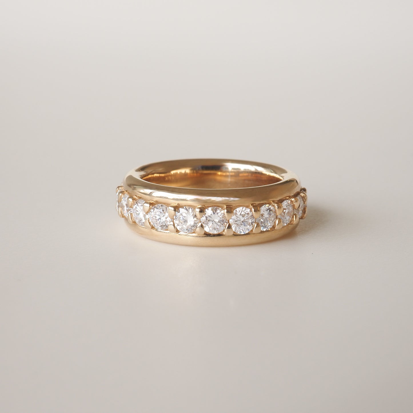 Stunning 2.20 TCW Round Moissanite Stones Full Eternity Wedding Bands 1