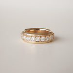 Stunning 2.20 TCW Round Moissanite Stones Full Eternity Wedding Bands 1