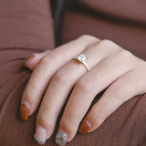 Stunning 0.5 - 1.5 CT Princess Moissanite Engagement Ring with Pave Design 4