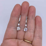 Round Cut Cubic Zirconia in 925 Sterling Silver Earrings 6