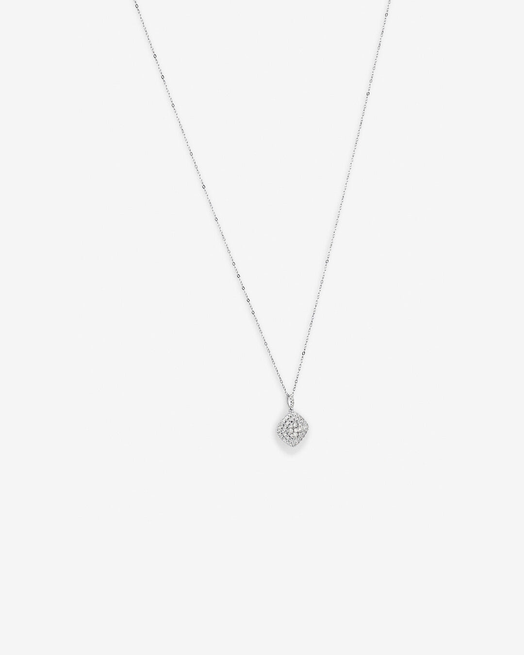 Round Cut Cubic Zirconia in 925 Sterling Silver Necklace 4