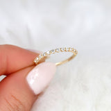 Stunning 0.38 TCW Round Moissanite Stones Half Eternity Wedding Bands 9