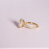 Stunning 3.50 CT Oval Shape Moissanite Engagement Ring with Hidden Halo & Pave Design 6