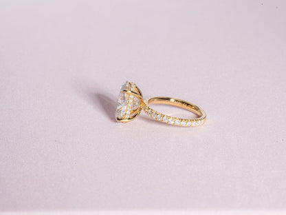 Stunning 3.50 CT Oval Shape Moissanite Engagement Ring with Hidden Halo & Pave Design 6