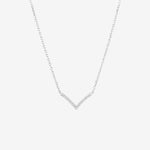 Round Cut Cubic Zirconia in 925 Sterling Silver Necklace 1