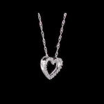 Round Cut Cubic Zirconia in 925 Sterling Silver Necklace 11