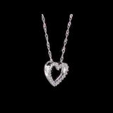 Round Cut Cubic Zirconia in 925 Sterling Silver Necklace 11