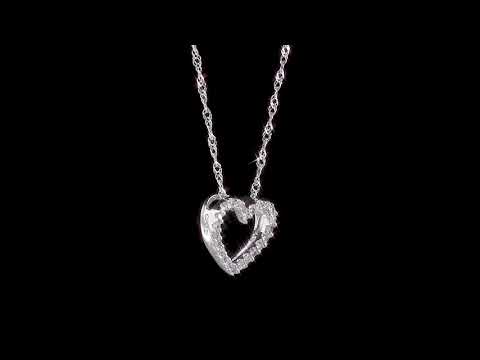 Round Cut Cubic Zirconia in 925 Sterling Silver Necklace 11