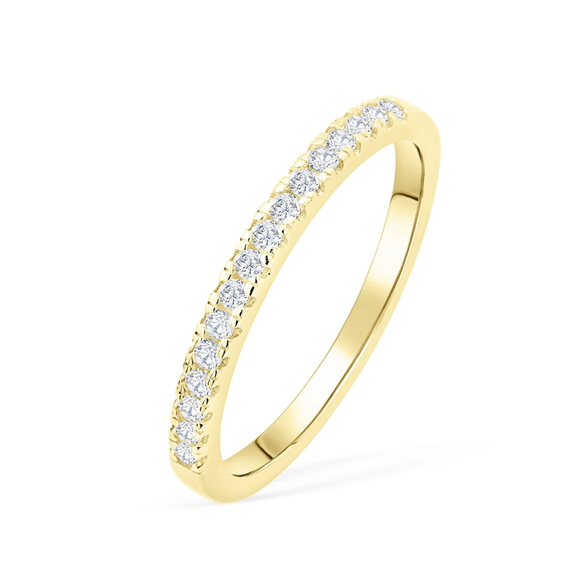 Stunning 0.2 TCW  Round Moissanite Stones The Desire Wedding Bands 2