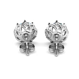 Round Cut Cubic Zirconia in 925 Sterling Silver Earrings 2