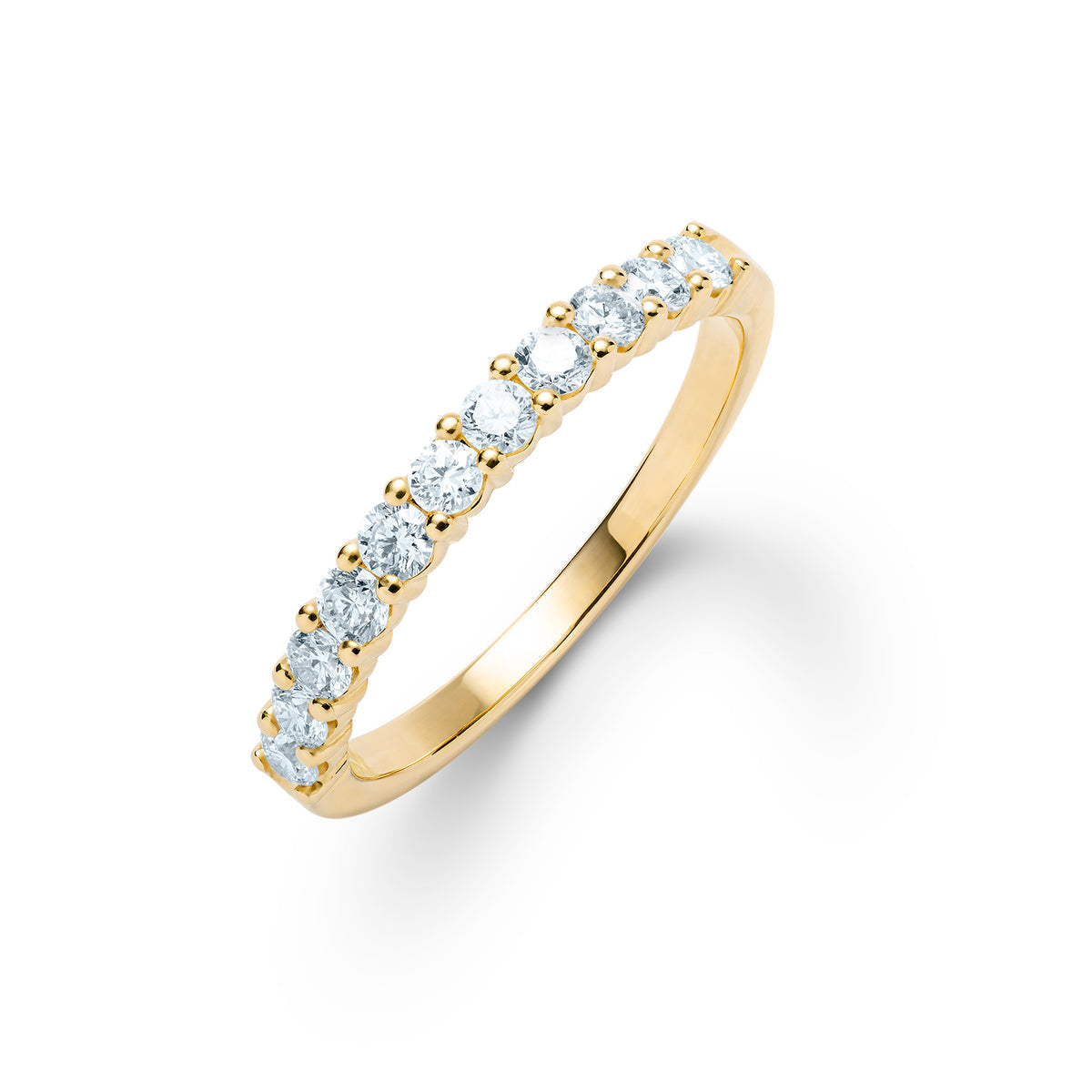 1.32 TCW Round Aquamarine Lab Made Diamond- March Birthstone Wedding Band 1
