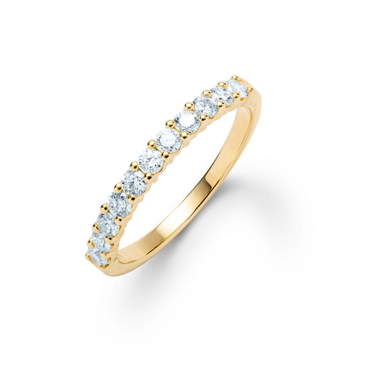1.32 TCW Round Aquamarine Lab Made Diamond- March Birthstone Wedding Band 1