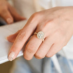 Stunning 3.0 CT Oval Moissanite Engagement Ring with Halo & Pave Design 10