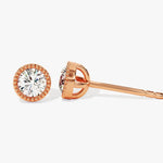 0.50 TCW Round Cut Moissanite Stud Earrings in Gold 5