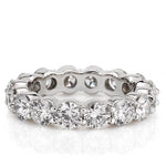 Stunning 3.75 CT Round Moissanite Stones Share Prongs Wedding Bands 3
