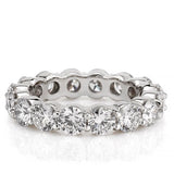 Stunning 3.75 CT Round Moissanite Stones Share Prongs Wedding Bands 3