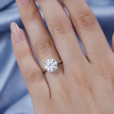 Round Cut Solitaire Style Cubic Zirconia in 925 Sterling Silver Jewelry 4