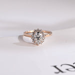 Stunning 1.0 - 2.0 CT Oval Moissanite Engagement Ring with Halo Design 6