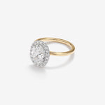 Stunning 2.34 CT Oval Moissanite Engagement Ring in Halo Designs 4