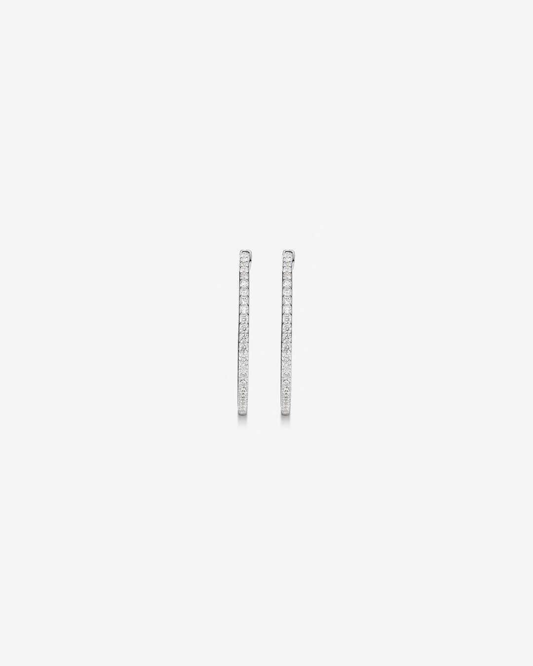 Round Cut Cubic Zirconia in 925 Sterling Silver Earrings 2