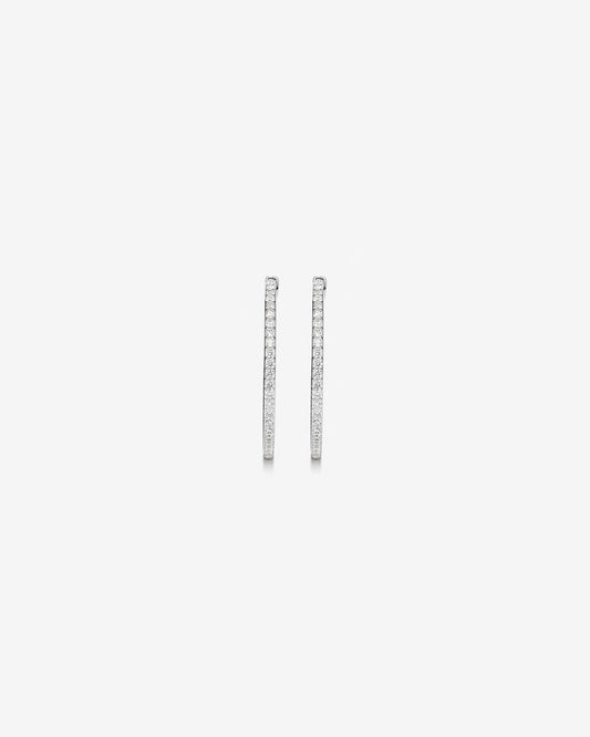 Round Cut Cubic Zirconia in 925 Sterling Silver Earrings 2