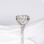 Stunning 4.0 CT Oval Cut Moissanite Engagement Ring with Hidden Halo & Pave Design 7