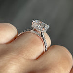 Stunning 2.50 CT Princess Moissanite Engagement Ring with Hidden Halo & Pave Design 4