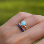 0.90 CT Round Topaz Lab Made Diamond-December Birthstone Engagement Ring 3