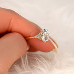 Stunning 2.5 CT Oval Moissanite Engagement Ring with Cluster Design 6