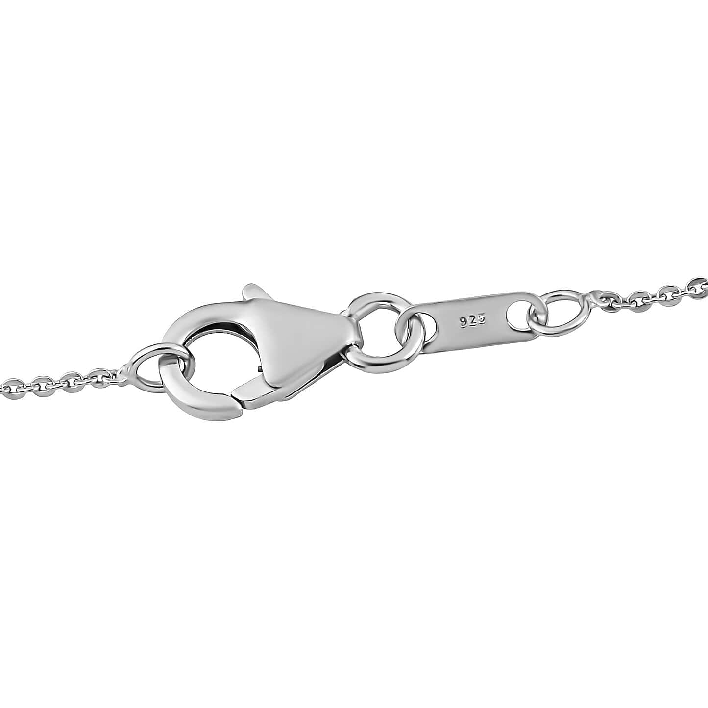 Round Cut Cubic Zirconia in 925 Sterling Silver Necklace 6