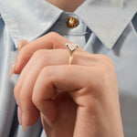 Stunning 1.0- 2.0 CT Round Moissanite Engagement Ring with Split Shank Pave Design 7