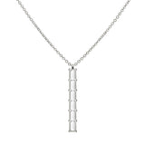 0.14 CT Baguette April Lab Made Diamond- April Birthstone Necklace 9