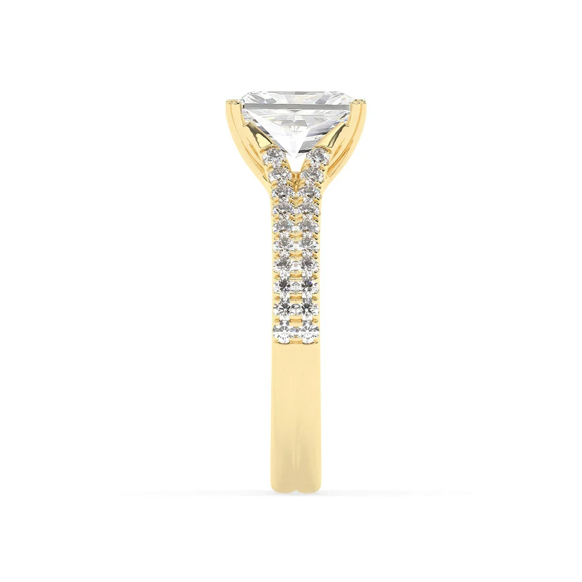 Stunning 2.0 CT Radiant Moissanite Engagement Ring with Split Shank Design 3