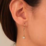 0.30 TCW Round Cut Moissanite Drop Earrings in Gold 4