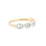 Stunning 0.21 TCW Round Moissanite Stones Linked Stones Wedding Bands 5